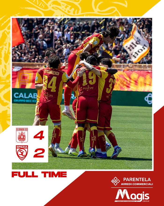 卡坦萨罗主场力克斯佩齐亚米兰外租双将闪耀全